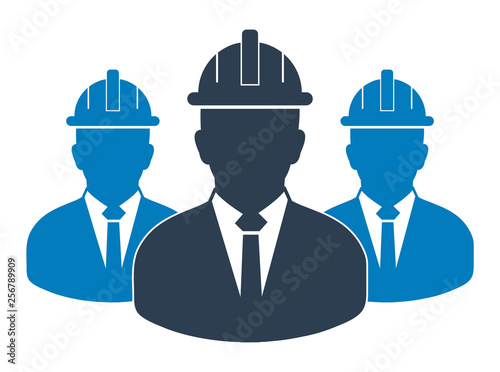 Engineer Team Icon. Flat style vector EPS.