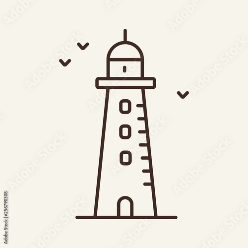 Lighthouse line icon