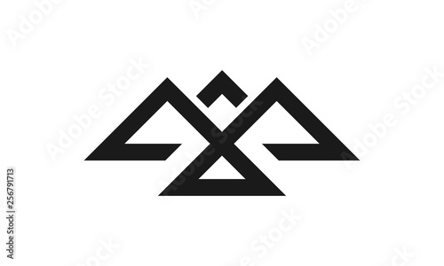 Mountain Freedom Logo Negative space eagle