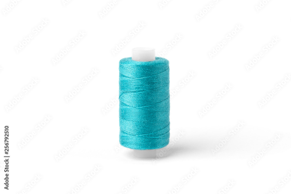 Blue threads isolated on white background. Blue threads isolated on white background.