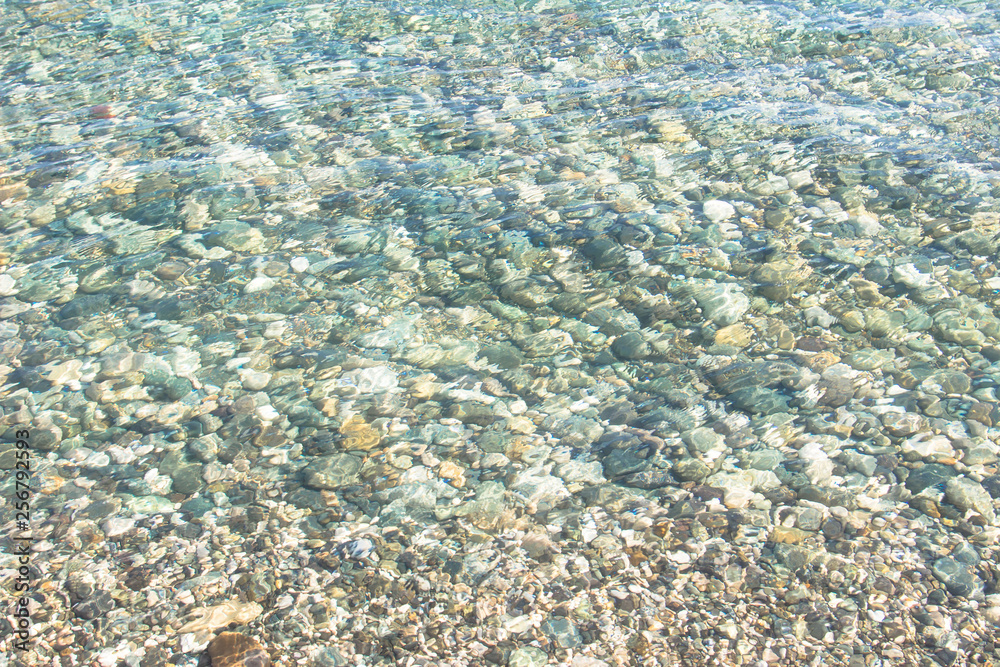 Sea background with stones