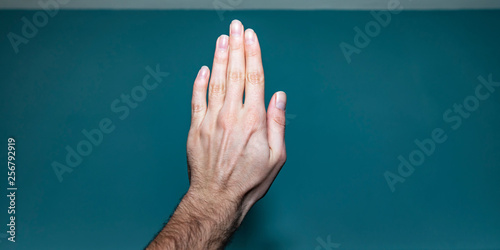 Tableau sur toile Left Hand With Broken Finger And Ganglion Cyst