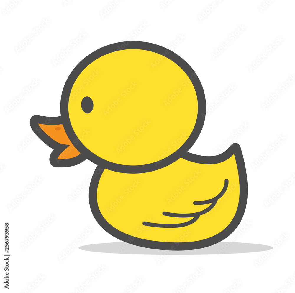 Obraz premium Cute little yellow Duck vector