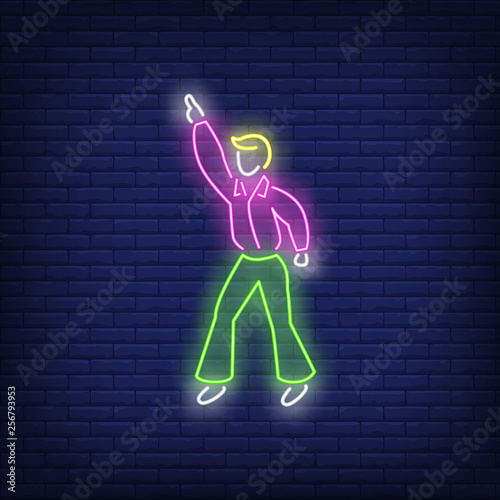 Retro dancer neon sign