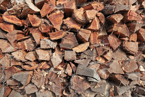Brennholz Natur gehacktes holz wood vor wintertime