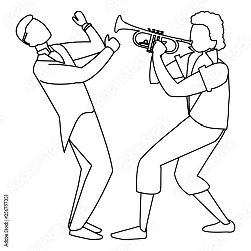 couple of musicians characters
