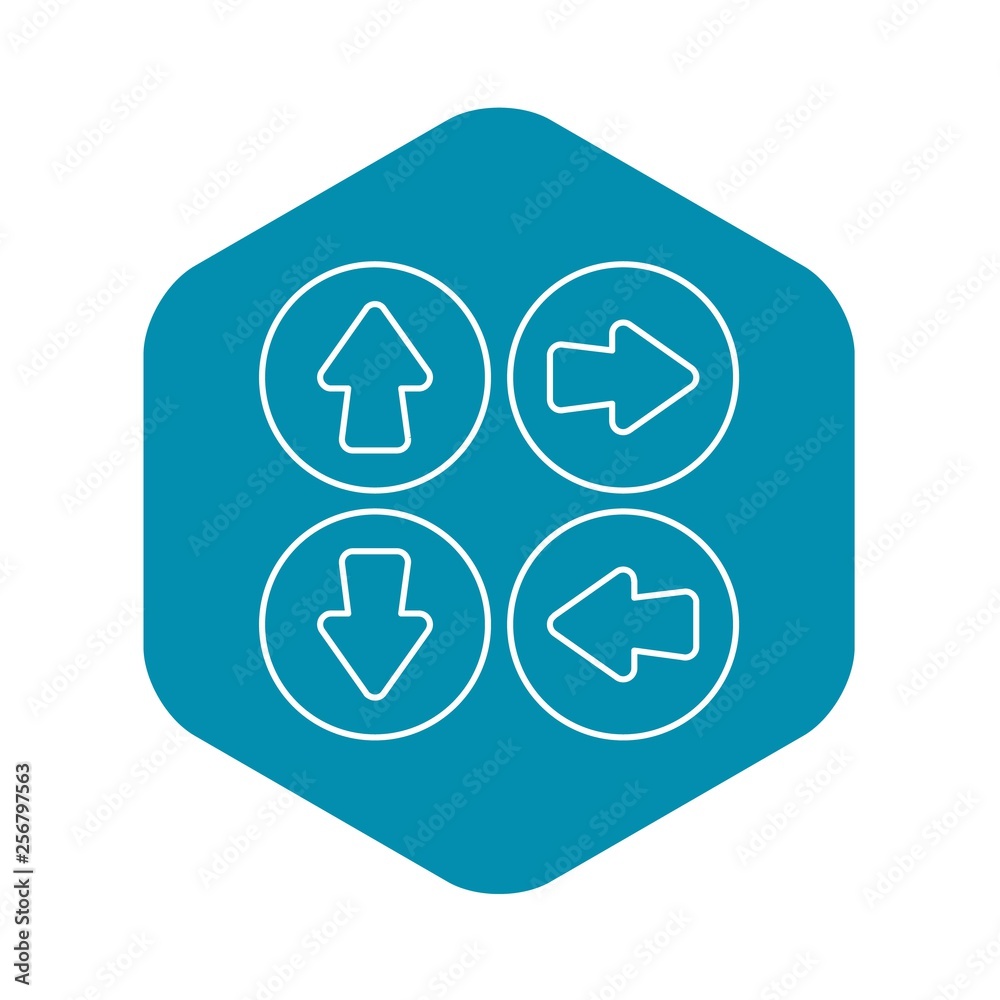 Arrow set icon. Outline illustration of arrow set vector icon for web design Arrow set icon. Outline illustration of arrow set vector icon for web design