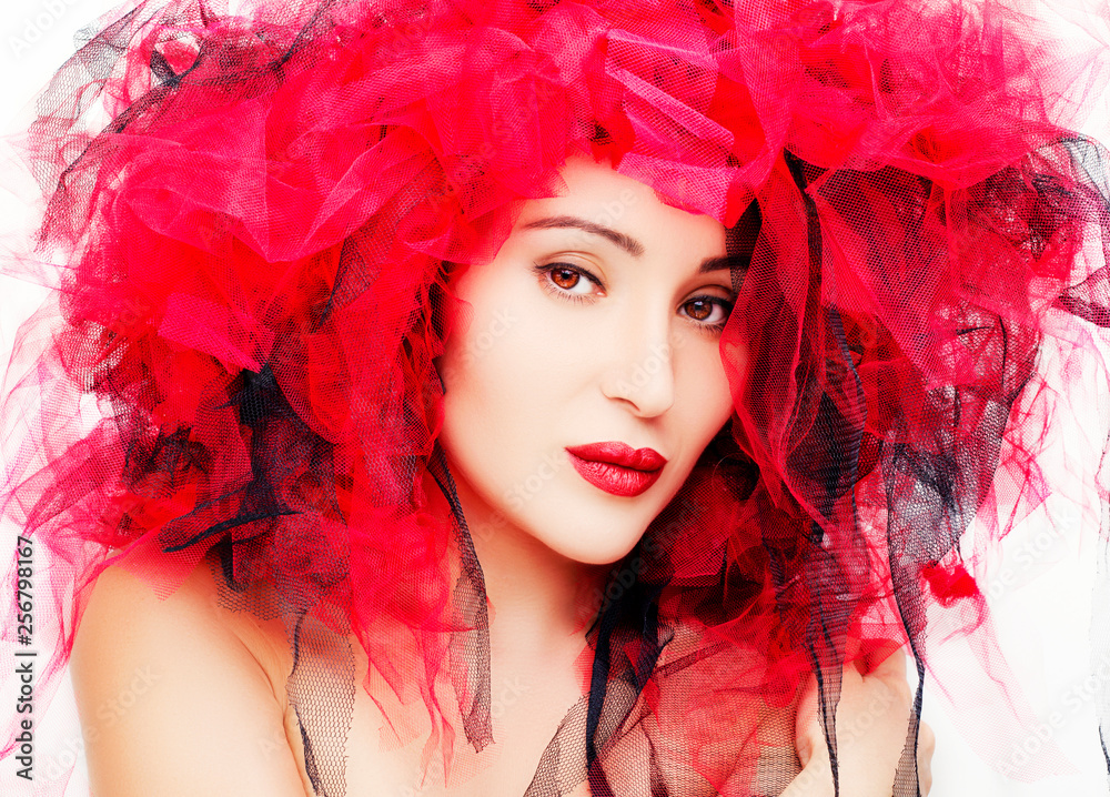 Portrait of beautiful young woman. Fashion photo. Portrait of beautiful young woman. Fashion photo.