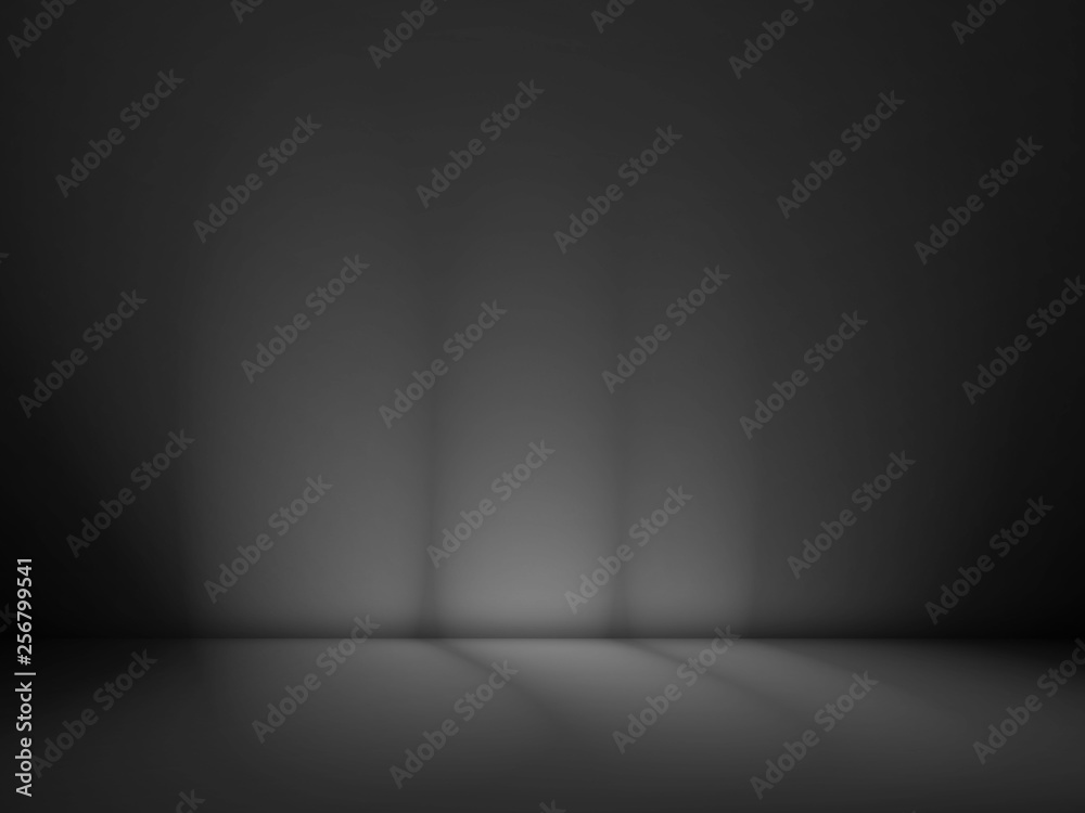 Black and gray background. Abstract black background for web design templates, christmas, halloween, valentine, product studio room and business report with smooth gradient color.