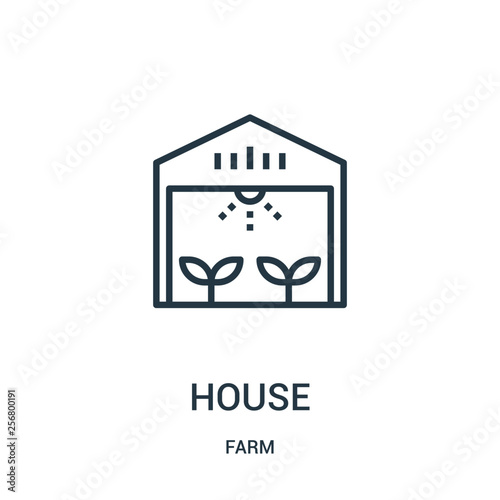 greenhouse icon vector from farm collection. Thin line greenhouse outline icon vector illustration. Linear symbol for use on web and mobile apps, logo, print media.