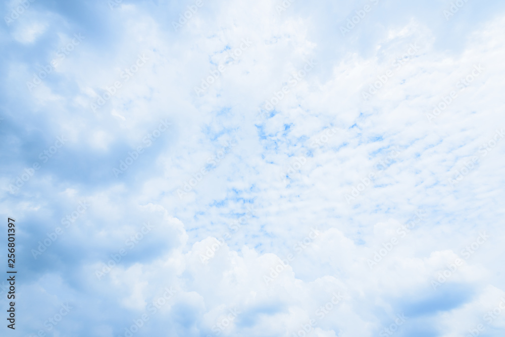 The nature of blue sky with cloud in the morning.