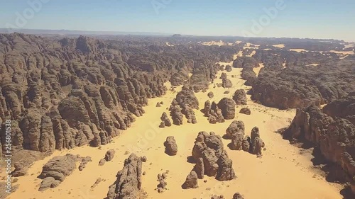 Rocky Desert Landscape of Tassili Of Hoggar - Tin Akachaker (Algeria) photo