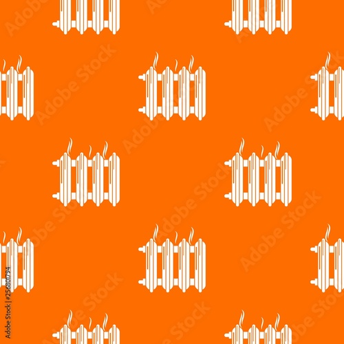 Cast-iron battery pattern vector orange for any web design best
