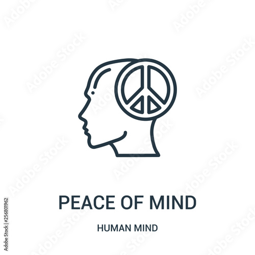Obraz na plátně peace of mind icon vector from human mind collection