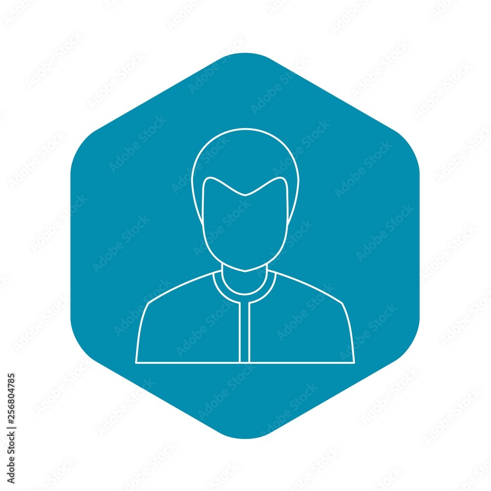 Obraz premium Male avatar icon. Outline illustration of male avatar vector icon for web