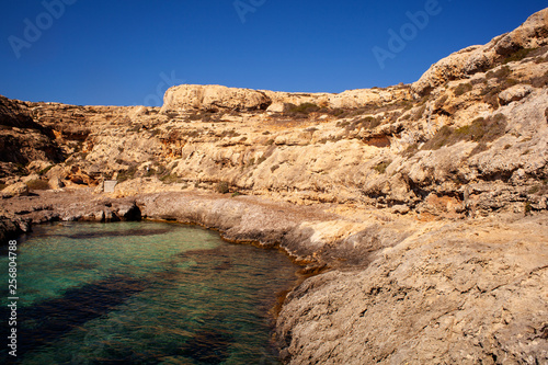 View of Cala Stretta in the summer season