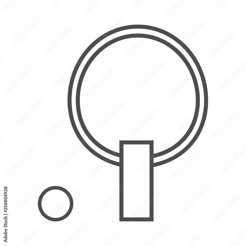 ping pong icon. vector outline illustration on white background. ping pong icon. vector outline illustration on white background.