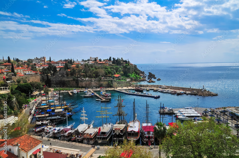 Old harbour in Antalya, Turkey 