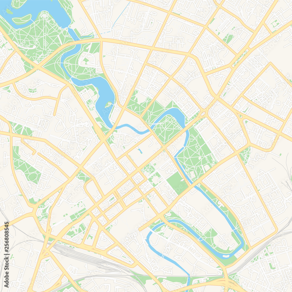 Minsk, Belarus printable map