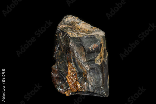 macro stone mineral jasper on black background