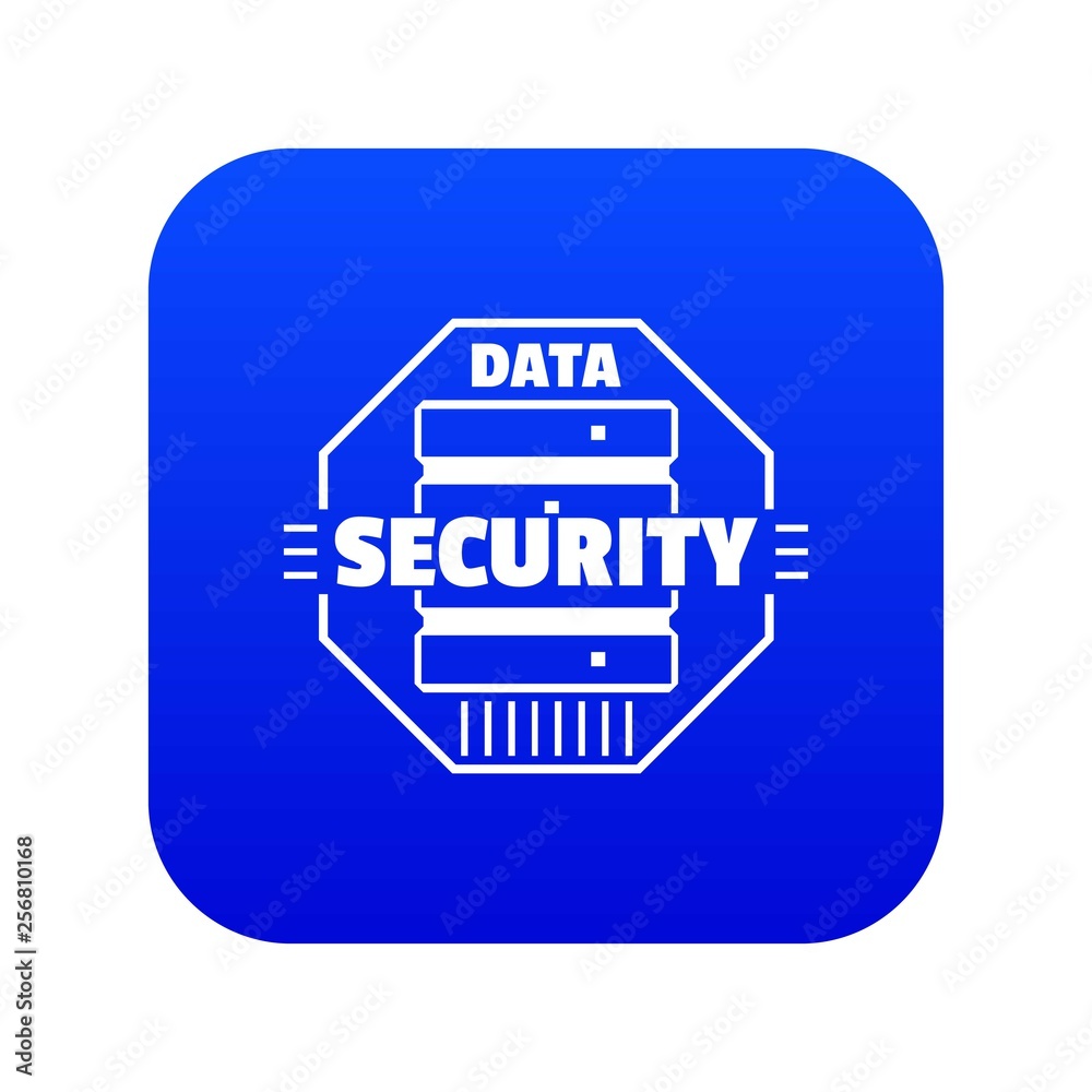 Personal data security icon blue vector isolated on white background Personal data security icon blue vector isolated on white background