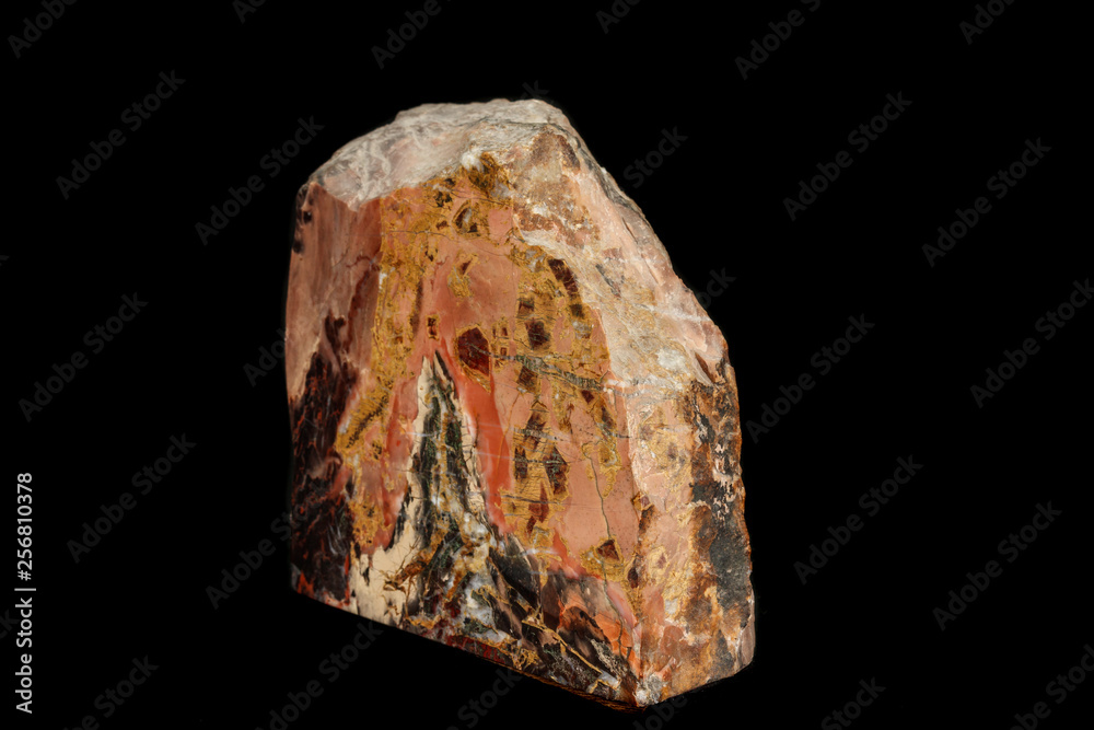 macro stone mineral jasper on black background macro stone mineral jasper on black background