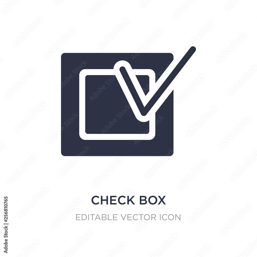 check box icon on white background. Simple element illustration from UI concept. check box icon on white background. Simple element illustration from UI concept.