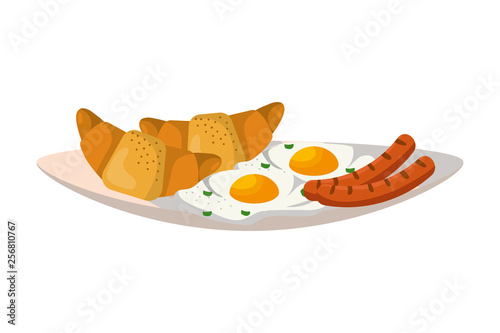 delicious tasty breakfast cartoon
