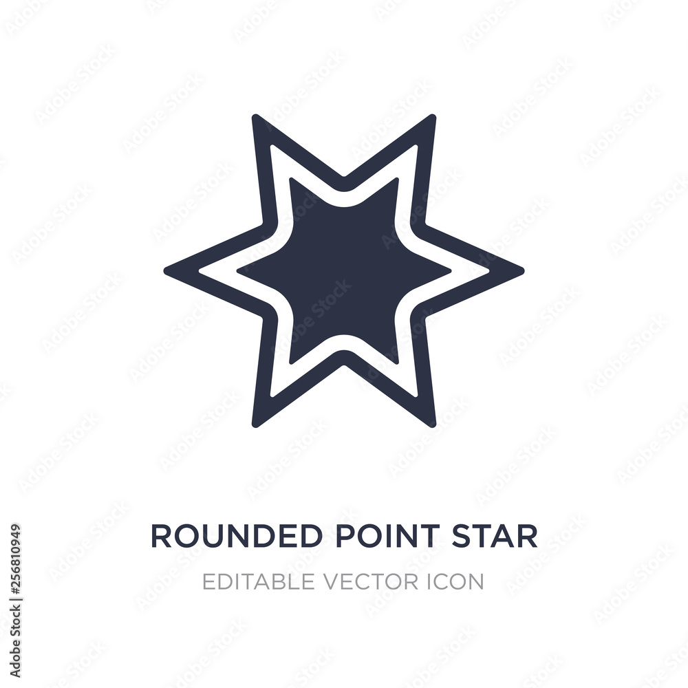 rounded point star icon on white background. Simple element illustration from UI concept. rounded point star icon on white background. Simple element illustration from UI concept.