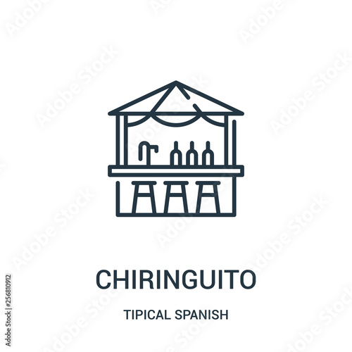 chiringuito icon vector from tipical spanish collection. Thin line chiringuito outline icon vector illustration. Linear symbol for use on web and mobile apps, logo, print media. photo