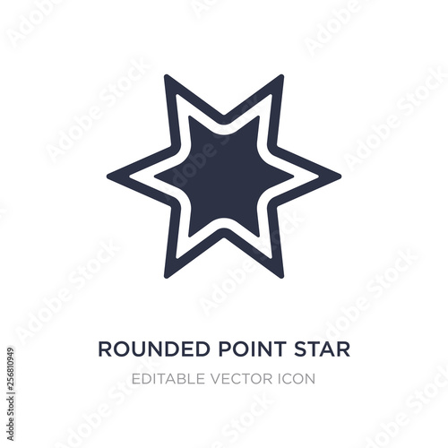 rounded point star icon on white background. Simple element illustration from UI concept.