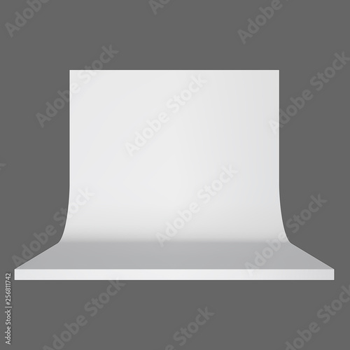 White background for product display.Vector concept illustration for design.