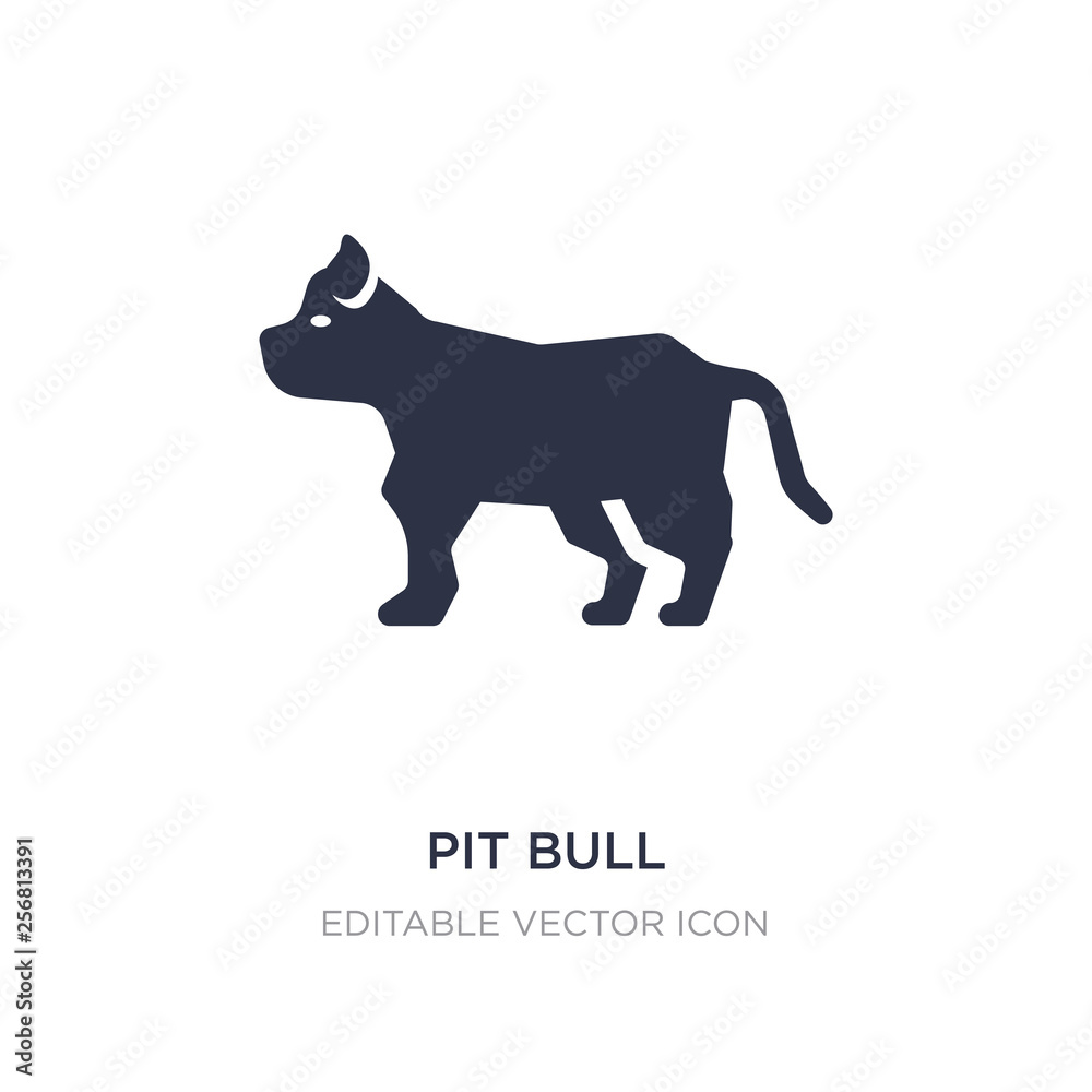 pit bull icon on white background. Simple element illustration from Animals concept.
