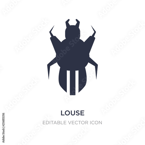 louse icon on white background. Simple element illustration from Animals concept.