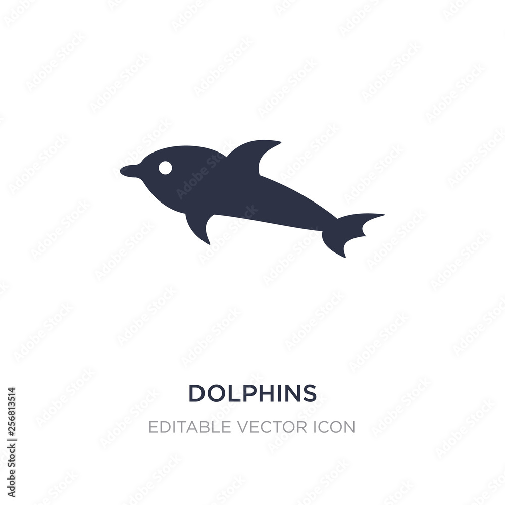 Obraz premium dolphins icon on white background. Simple element illustration from Animals concept.