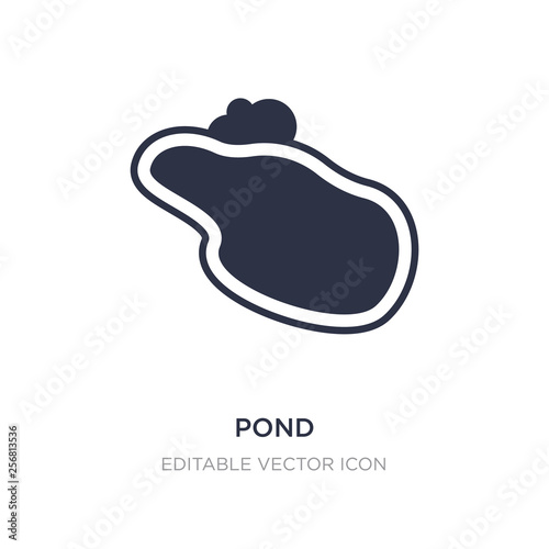 pond icon on white background. Simple element illustration from Animals concept.