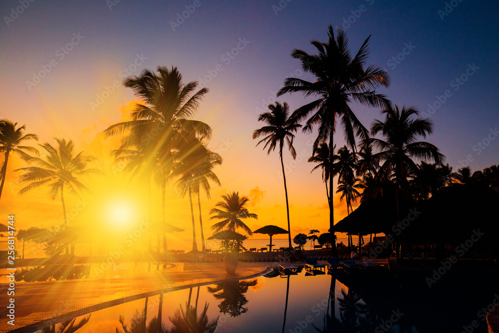 Maldives,  tropical sea background sunset !