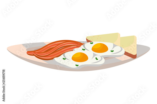delicious tasty breakfast cartoon