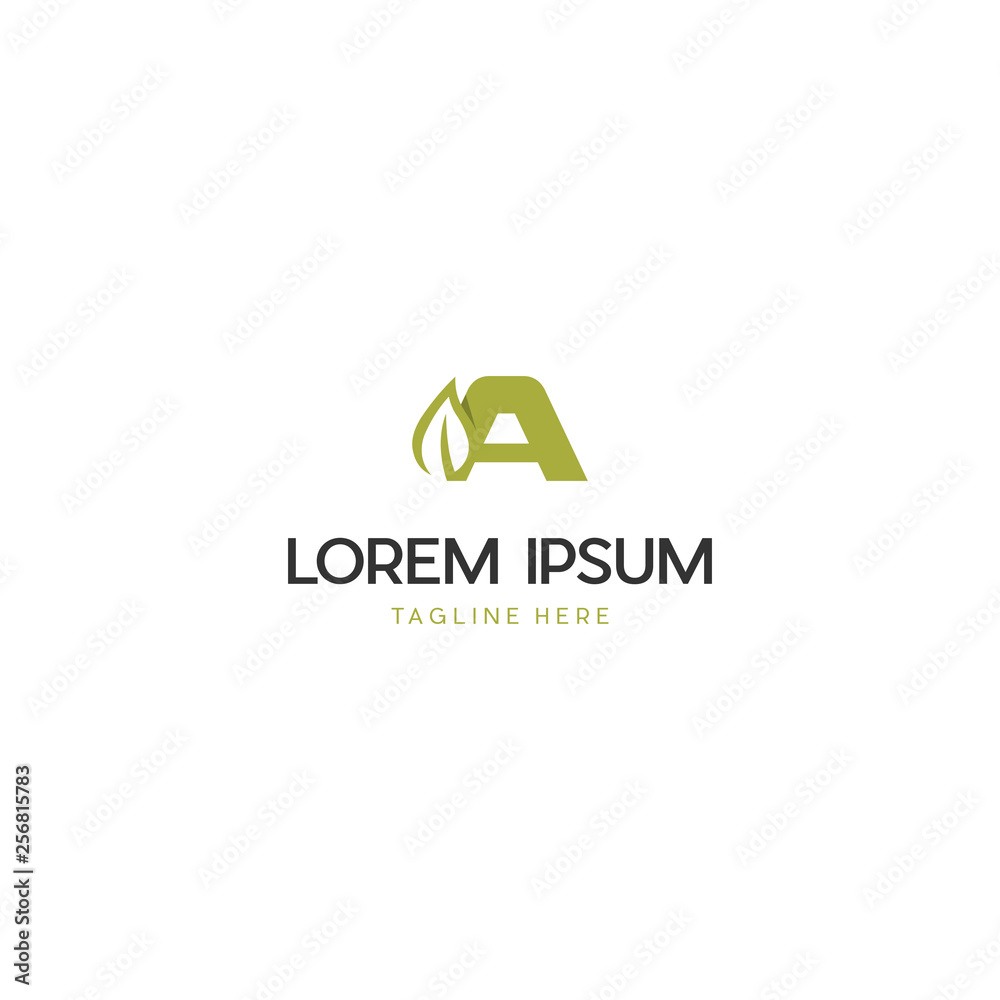 Modern and unique letter A Leaf initials logo design, Abstract letter A Leaf modern logo icon design concept. Modern and unique letter A Leaf initials logo design, Abstract letter A Leaf modern logo icon design concept.