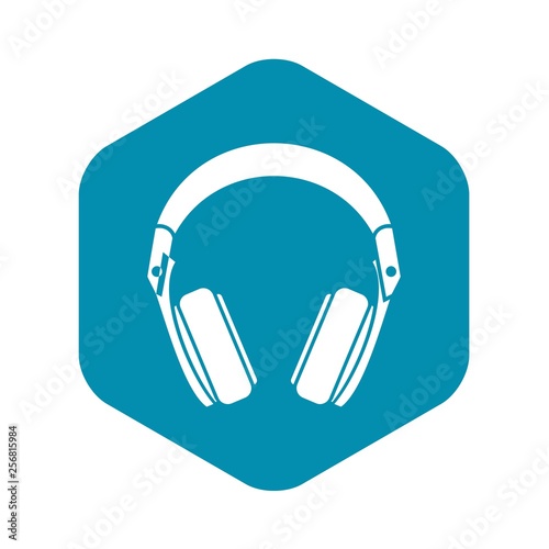 Headphones icon in simple style isolated vector illustration