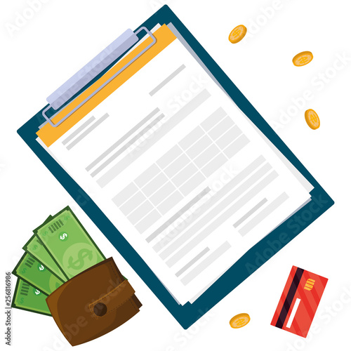 office supplies and checklist set items
