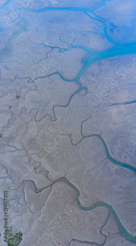 Aerial view, Marismas de Santoña, Noja y Joyel Natural Park, Cantabrian Sea, Cantabria, Spain, Europe photo