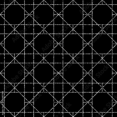 Seamless geometric pattern. Vector abstract classical background in black and white color