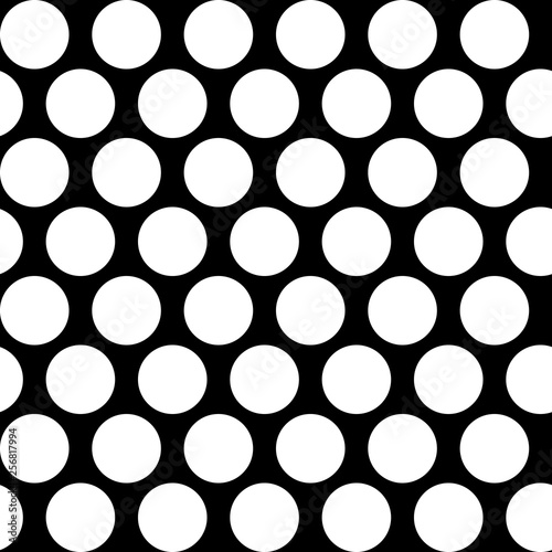 Polka dot pattern, vector seamless background. Geometrical ornament
