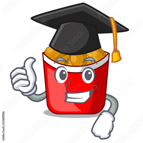 Graduation Chicken nuggets on above cartoon plate