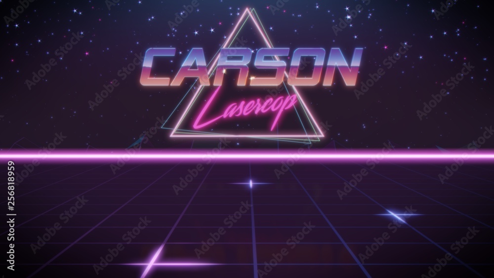 first name Carson in synthwave style first name Carson in synthwave style
