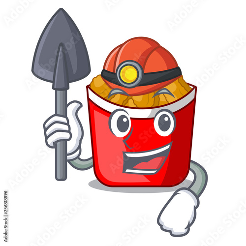 Miner chicken nuggets in the cartoon shape