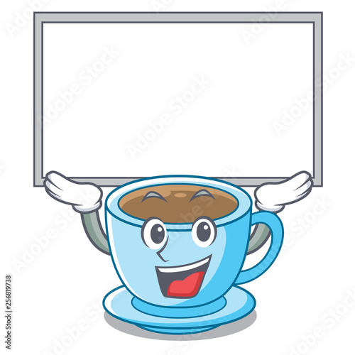 Quadro su tela Up board cup of delicious cartoon milk tea
