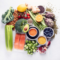Selection of healthy food
