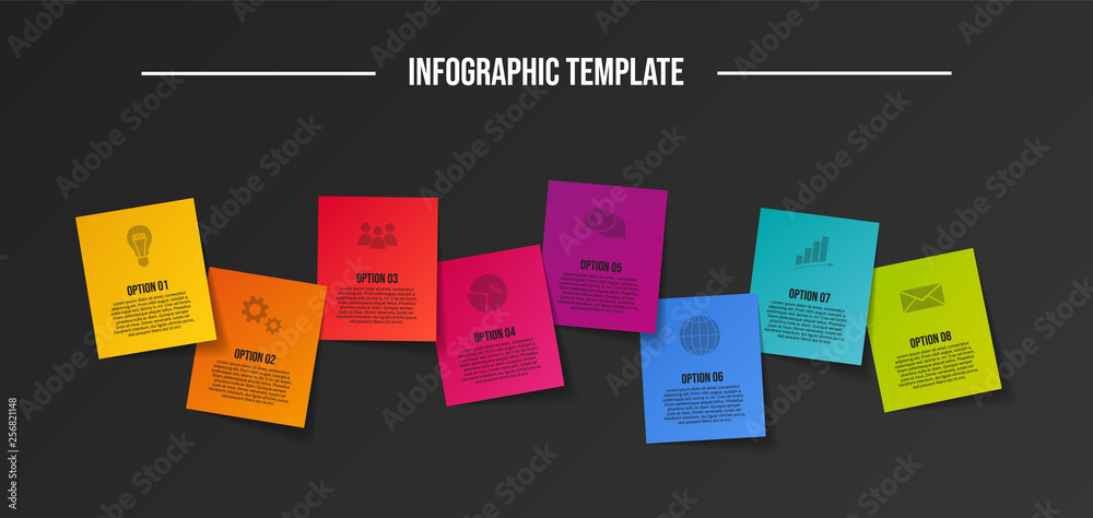Fototapeta Company infographic template with business icons. Vector